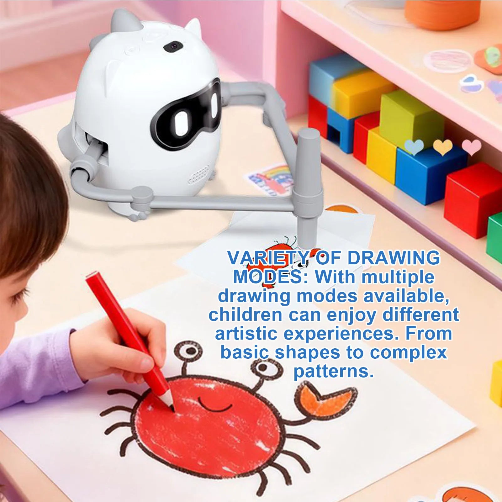 Interactive Educational Drawing Robot for Kids - 100 Fun Learning Cards Included!