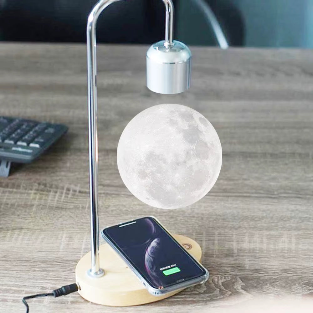 Experience the Magic of the Magnetic Levitation 3D Printed Floating Moon Lamp - A Unique LED Night Light for Stunning Home Décor