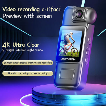 Capture Every Moment with the 4K Ultra HD WiFi Mini Camera - Your Perfect Portable Digital Video Recorder with Night Vision for Police and Outdoor Adventures