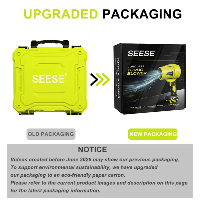 【Fathersdaygift】Seese Turbo Jet Blower,Leaf Blower, Violent Turbo Fan, Pure Copper Motor,Car Drying after Wash, Handheld Snow Blower,Cordless Turbo Power Air Duster,Home Improve,Garden Mainte Holiday Gifts