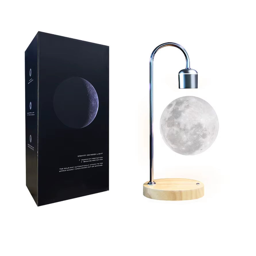 Experience the Magic of the Magnetic Levitation 3D Printed Floating Moon Lamp - A Unique LED Night Light for Stunning Home Décor