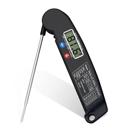 Instant Read Digital Kitchen Thermometer - Foldable Meat Temperature Probe for Perfect Cooking, BBQ & More!