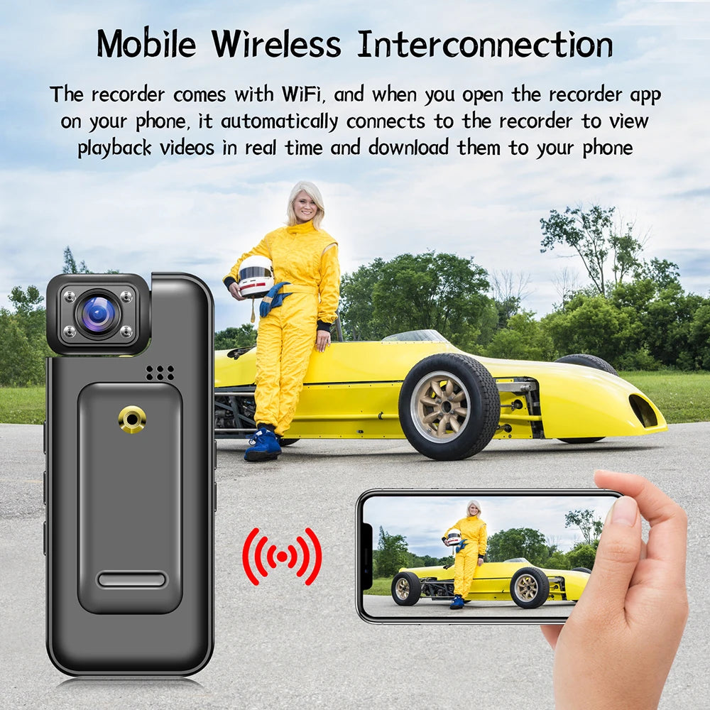Capture Every Moment with the 4K Ultra HD WiFi Mini Camera - Your Perfect Portable Digital Video Recorder with Night Vision for Police and Outdoor Adventures