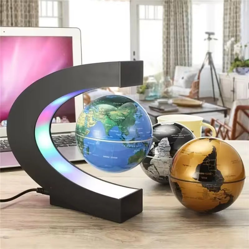 Magnetic Floating Globe Lamp with LED World Map - Enchanting Antigravity Decor and Ideal Gift for Any Occasion