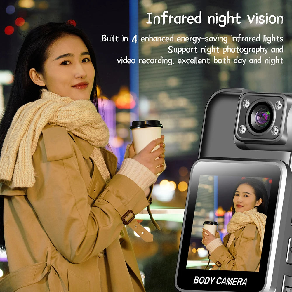 Capture Every Moment with the 4K Ultra HD WiFi Mini Camera - Your Perfect Portable Digital Video Recorder with Night Vision for Police and Outdoor Adventures